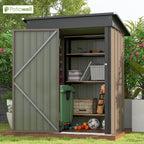 5x3 FT Metal Outdoor Storage Shed with Lockable Door