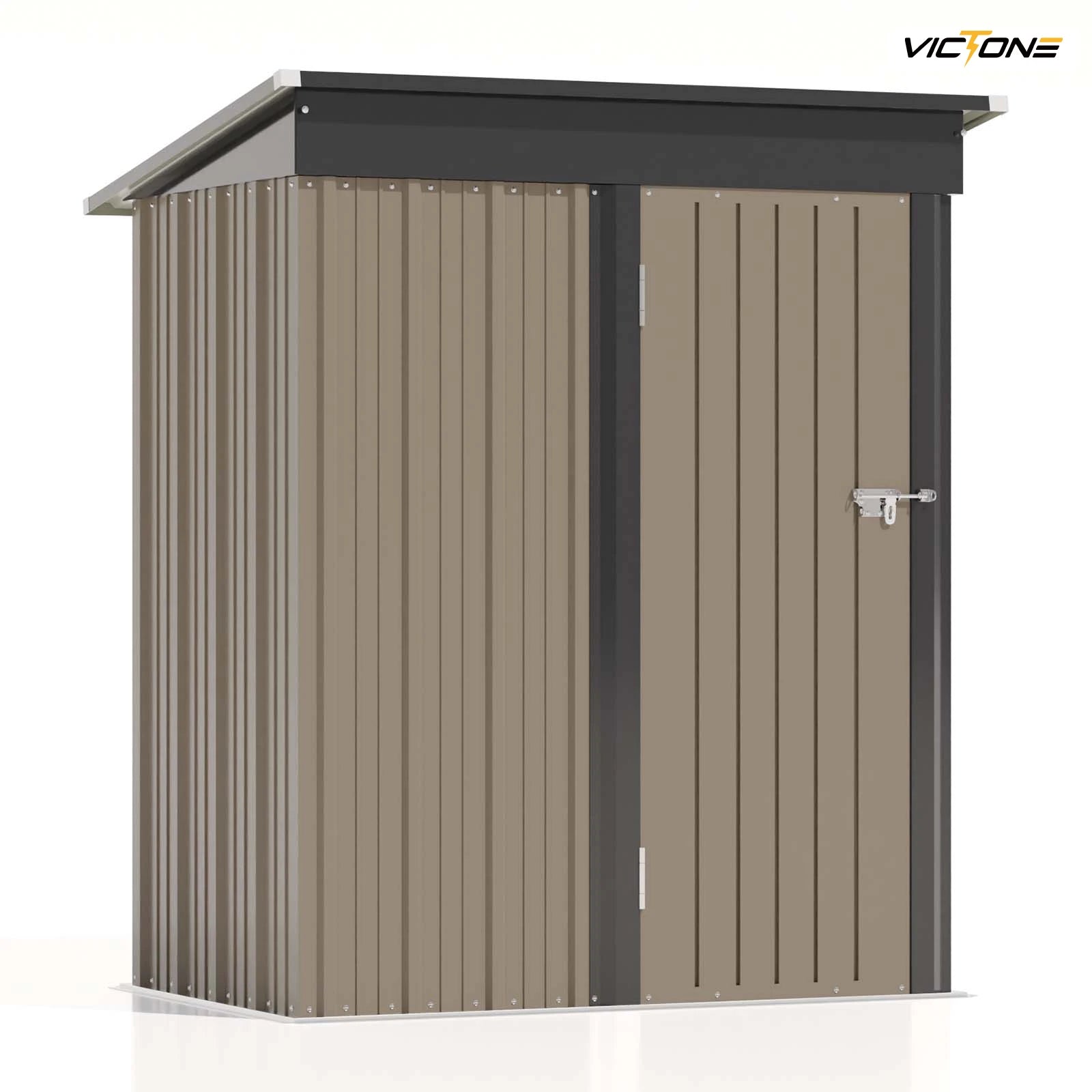 5x3 FT Metal Outdoor Storage Shed with Lockable Door
