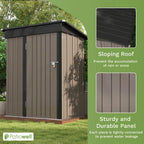 5x3 FT Metal Outdoor Storage Shed with Lockable Door