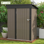 5x3 FT Metal Outdoor Storage Shed with Lockable Door