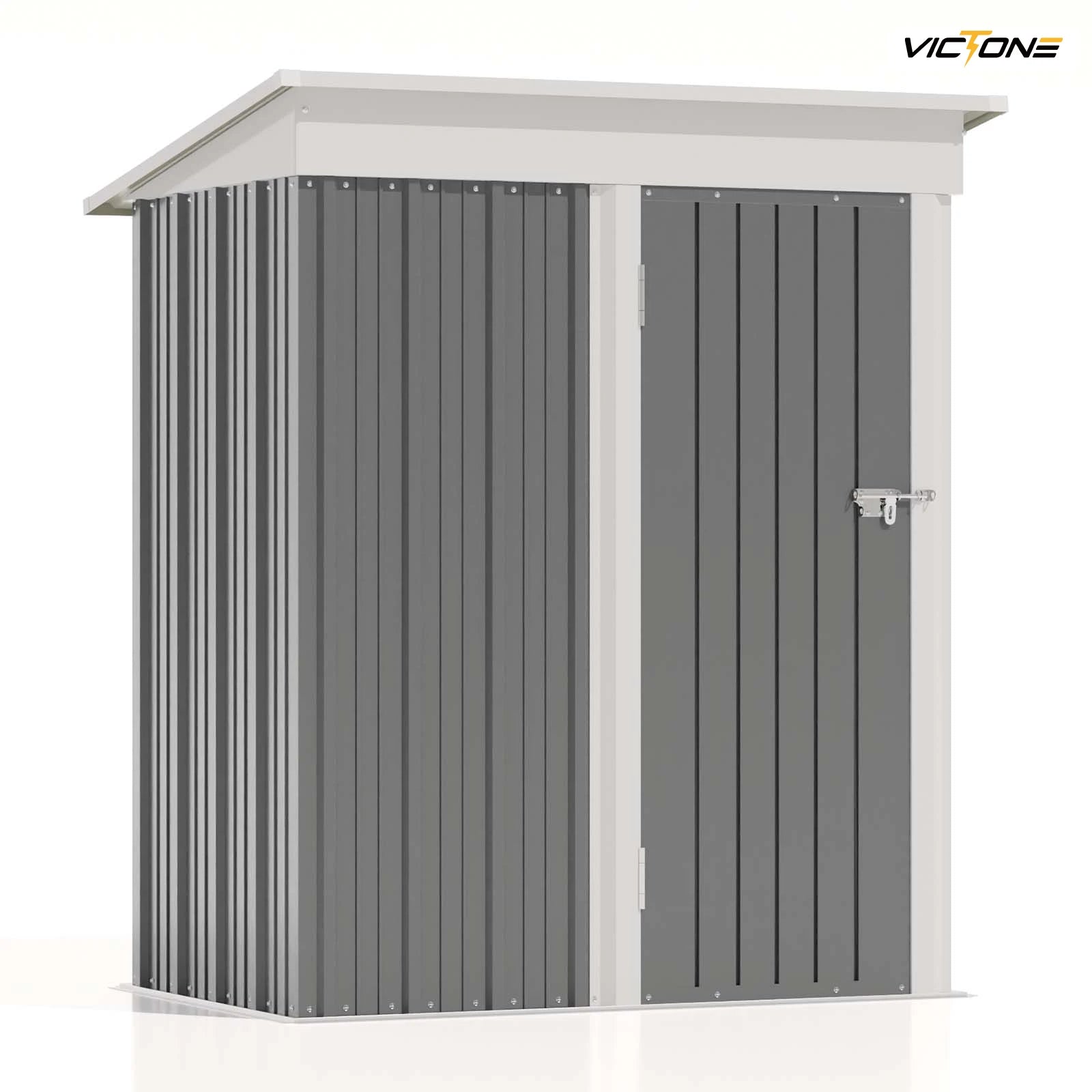 5x3 FT Metal Outdoor Storage Shed with Lockable Door