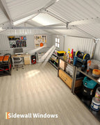 Enclosed Metal Carport 12x20 FT Steel Roof Garage Shed