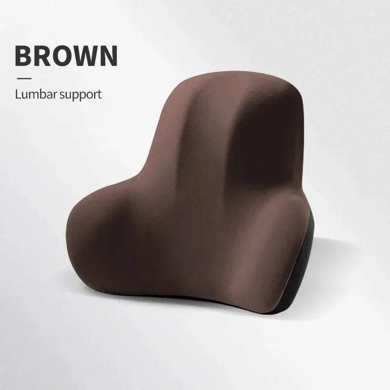 Car Neck Cushion Memory Foam Protective Lumbar Back Support Breathable Universal Car Headrest Pillow Car Supplies