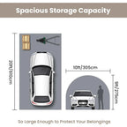 10x20 FT Heavy Duty Car Canopy Garage with Steel Frame