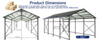 Heavy Duty Metal Carport 22x11 FT with Oxford Cloth Enclosure