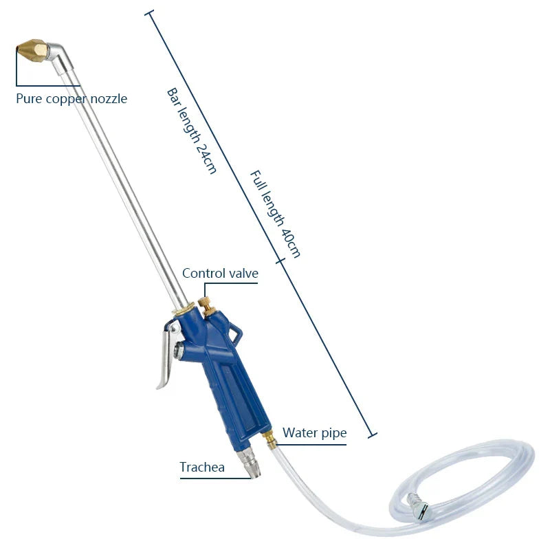 High Pressure Pneumatic Water Air Gun for Engine Cleaning