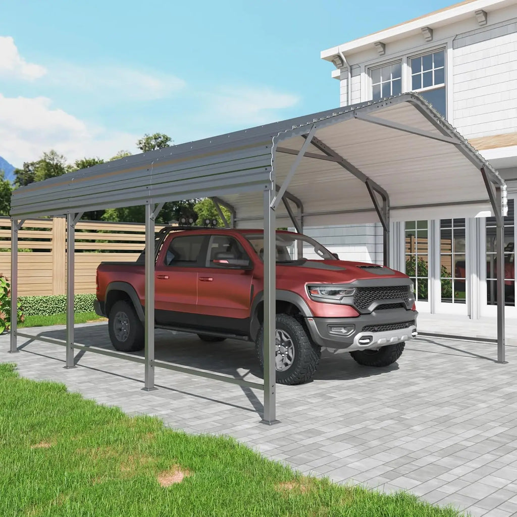 Metal Carport 10x15 FT with Enhanced Base and Durability