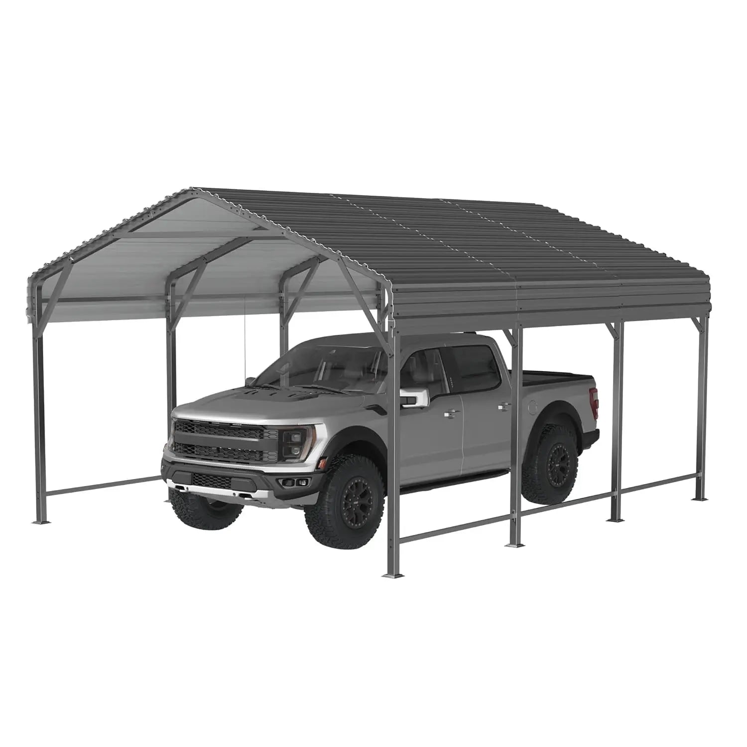 Metal Carport 10x15 FT with Enhanced Base and Durability
