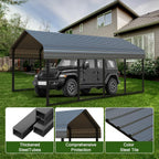 10x20ft Heavy Duty Metal Carport Garage Canopy
