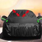 Black SUV Car Cover 190x75x73in Waterproof UV Resistant