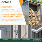 10 X 4 FT Metal Outdoor Storage Shed with Floor Base