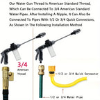 High Pressure Water Gun with Foam Bottle – Garden Hose Car Washer