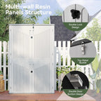 Waterproof Outdoor Storage Shed 64 Cu Ft for Garage Garden