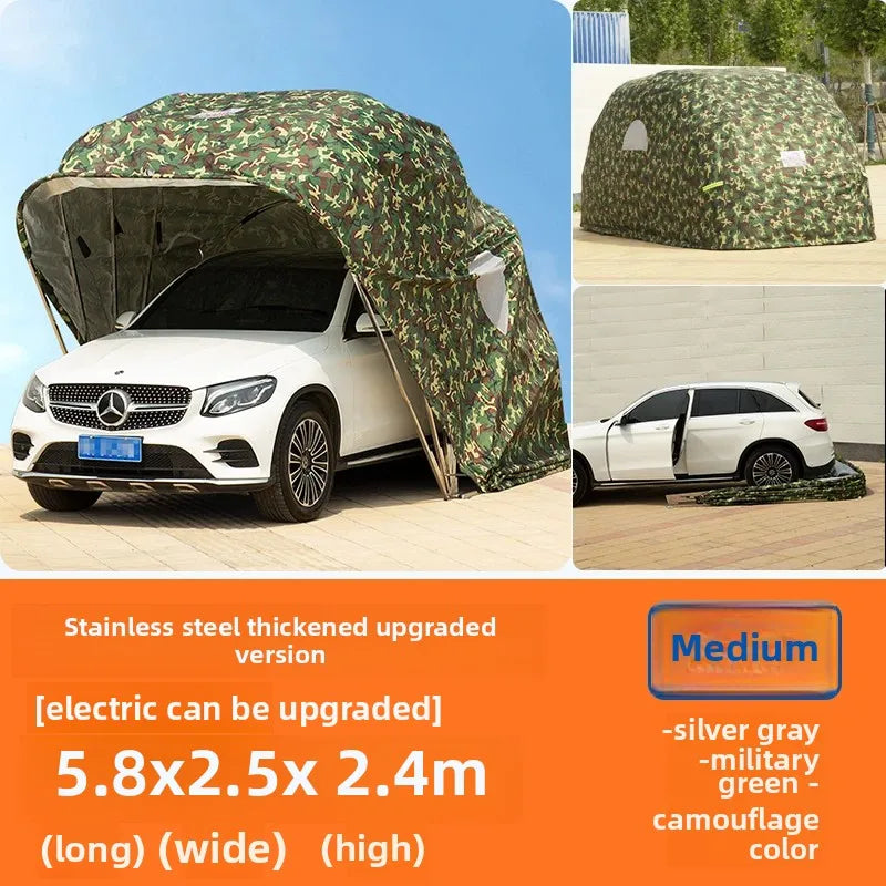Car Folding Carport Outdoor Tarpaulin Mobile Garage
