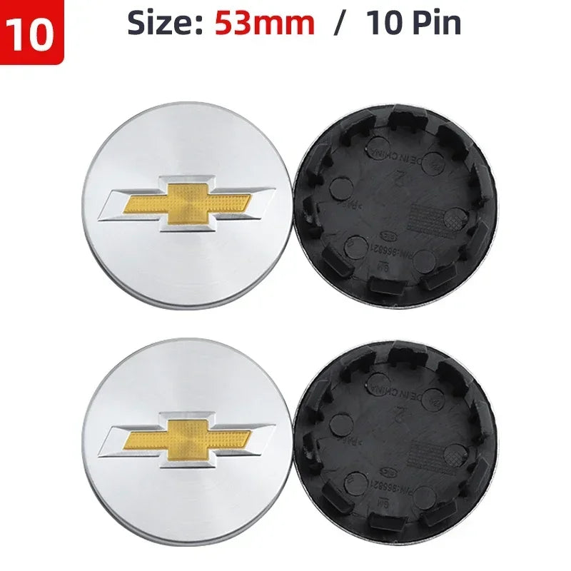 4pcs 53mm 58mm 59mm 64mm Car Wheel Center Hub Caps Cover for Chevrolet Lacetti Aveo Cobalt Malibu Trax Camaro Sail Captiva Spark