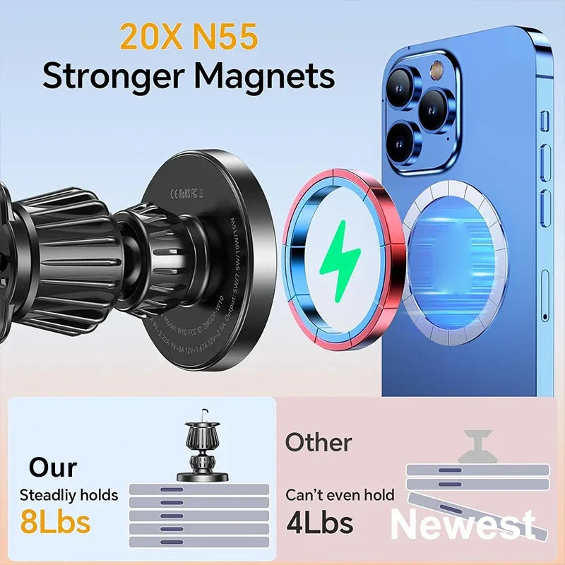 UYUXIO 15W Magnetic Wireless Car Phone Charger