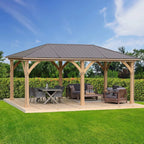 Meridian Gazebo Rain Gutters Complete System with 4 Down Spouts