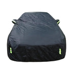 Black Car Cover Full Exterior Dustproof Protection with Reflective Strips