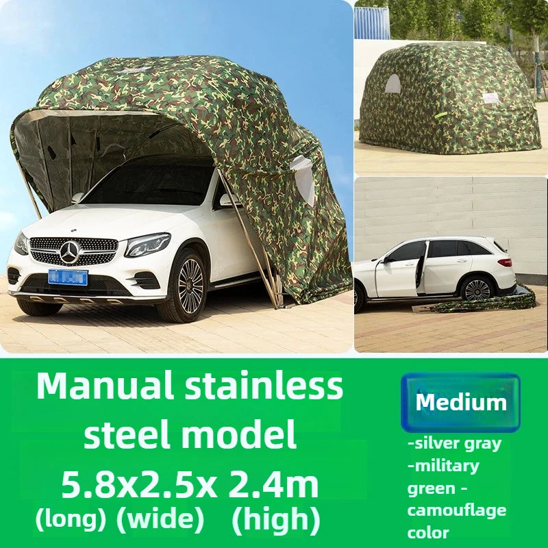 Car Folding Carport Outdoor Tarpaulin Mobile Garage