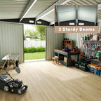 Metal Storage Shed 6X8 FT with Lockable Door Outdoor