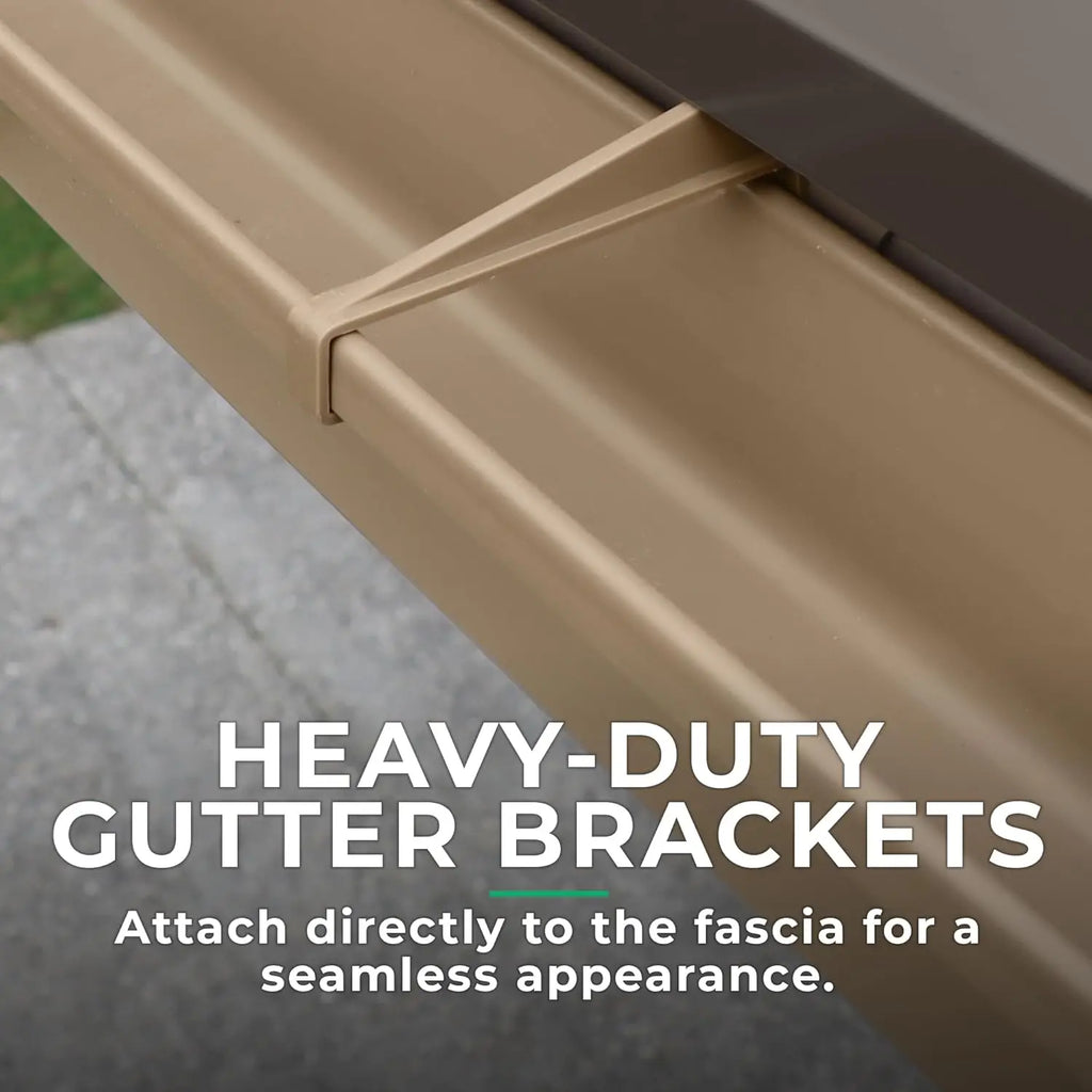 Meridian Gazebo Rain Gutters Complete System with 4 Down Spouts