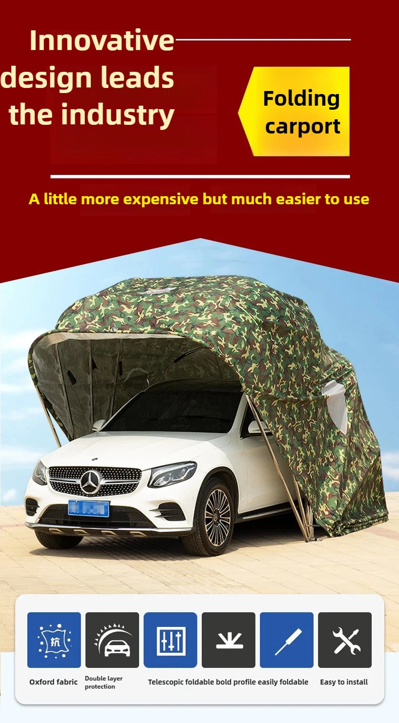 Car Folding Carport Outdoor Tarpaulin Mobile Garage