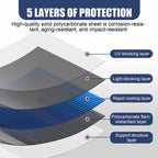 Polycarbonate Window Awning Canopy with Gutter Protection