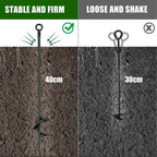 Trampoline Ground Anchor Kit 44 cm Steel Set of 4
