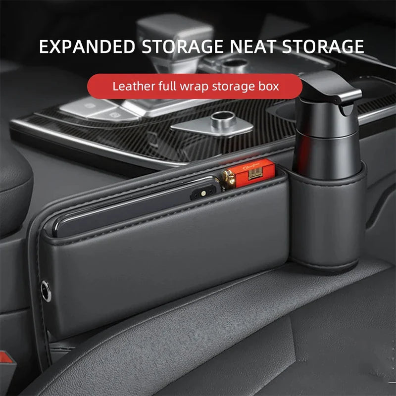 Leather Car Seat Gap Storage Box for BMW Models