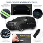 Black SUV Car Cover 190x75x73in Waterproof UV Resistant