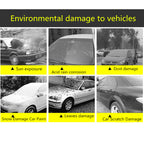 Black Car Cover Full Exterior Dustproof Protection with Reflective Strips