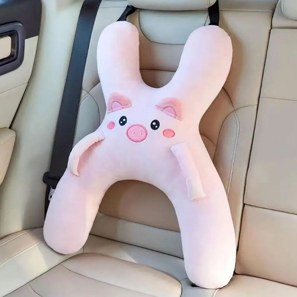 Cute Car Neck Pillow Safety Sleep Prevent Leaning Head Back Car Sleeping Neck Head Support Comfort Travel Pillow