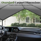 10' x 20' Heavy Duty Carport Garage Canopy with Sidewalls