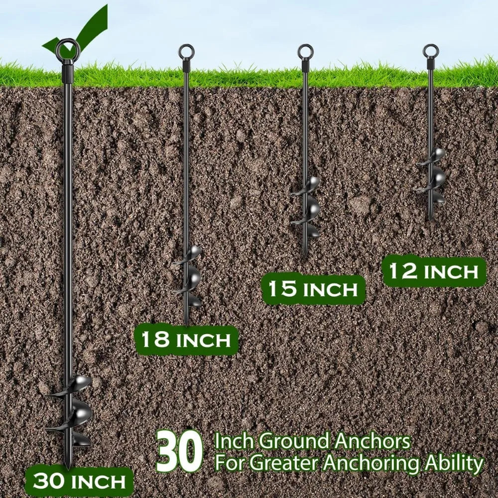 12mm Steel Ground Anchors Kit for Sheds and Canopies