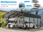Metal Carport Garage for Two Cars 20x20FT Portable Shelter