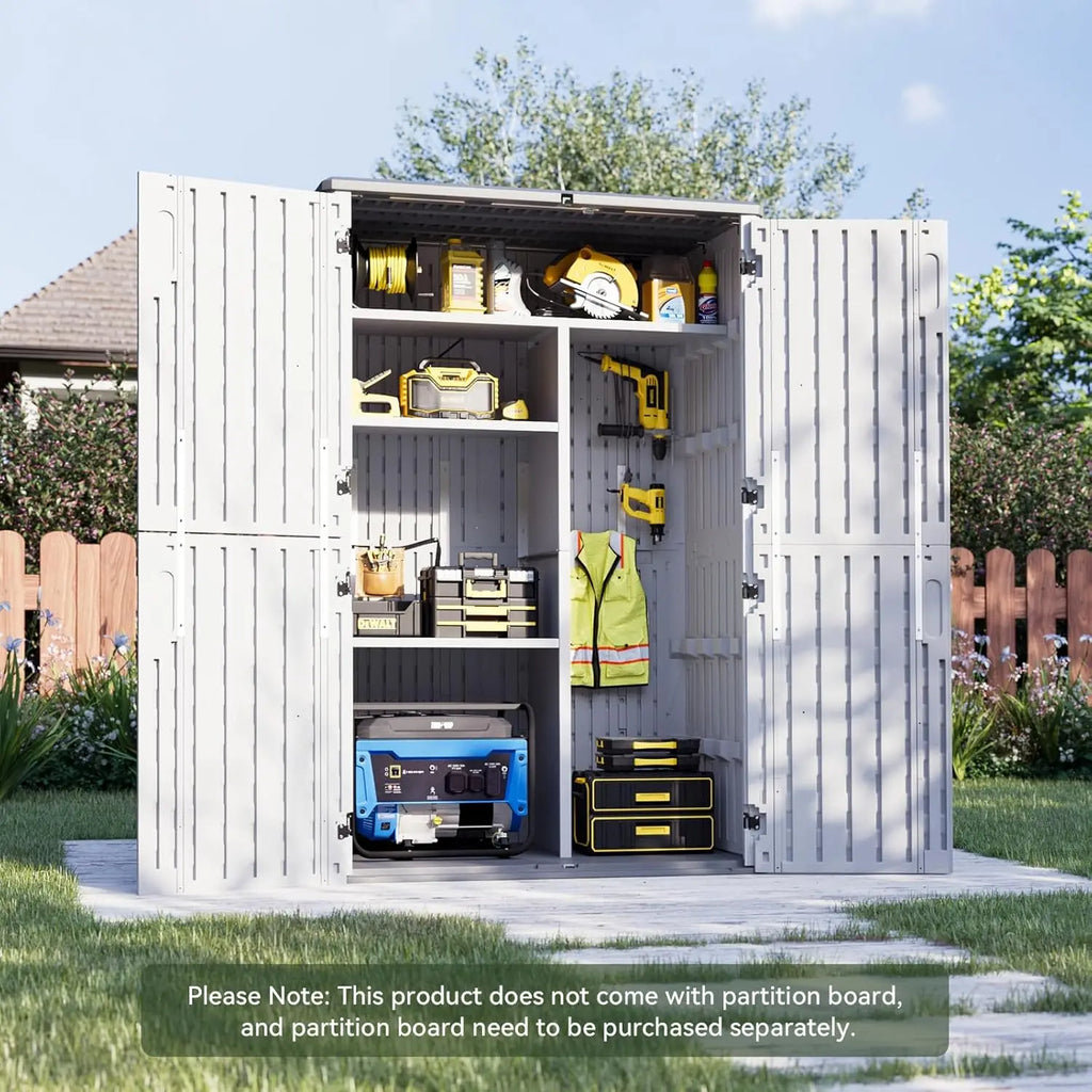 Waterproof Outdoor Storage Shed 64 Cu Ft for Garage Garden
