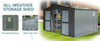 Metal Outdoor Storage Shed 11x9 FT with Lockable Doors