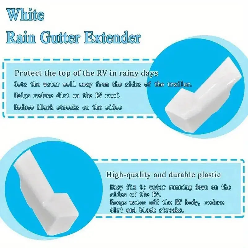 RV Gutter Extenders for Rainwater Control Hardware