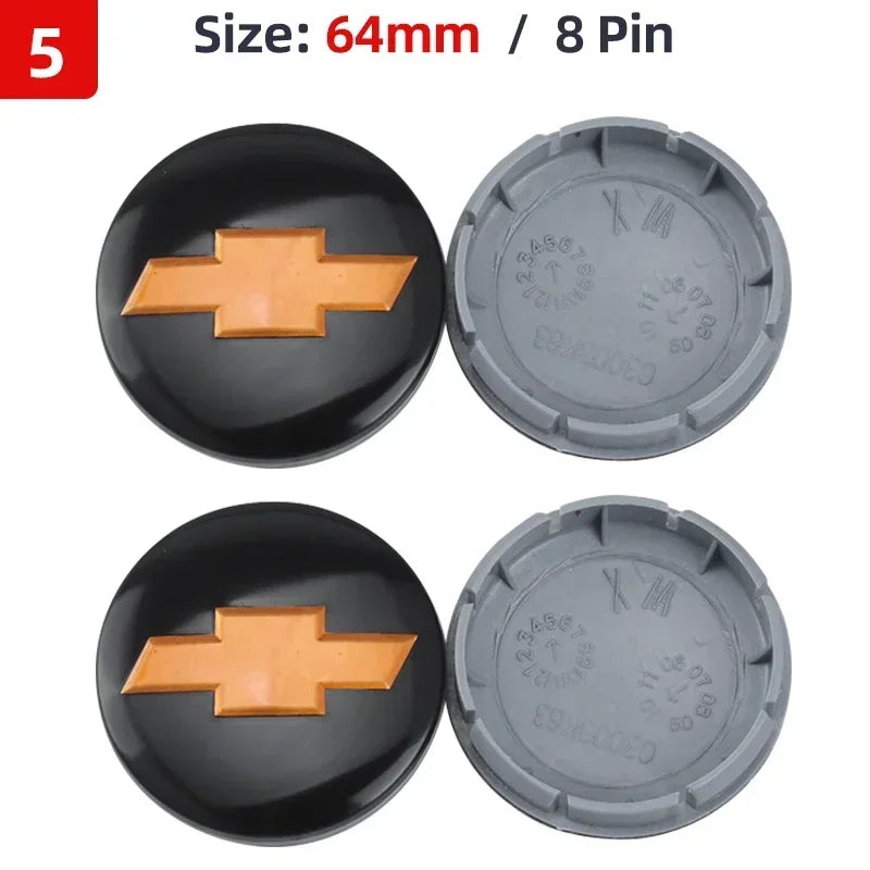 4pcs 53mm 58mm 59mm 64mm Car Wheel Center Hub Caps Cover for Chevrolet Lacetti Aveo Cobalt Malibu Trax Camaro Sail Captiva Spark