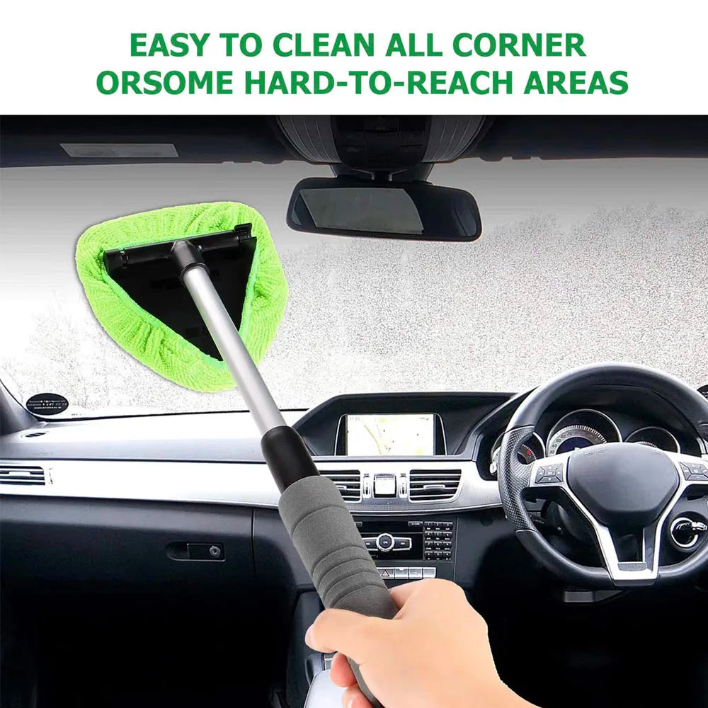 Microfiber Telescopic Car Window Cleaner Brush Set