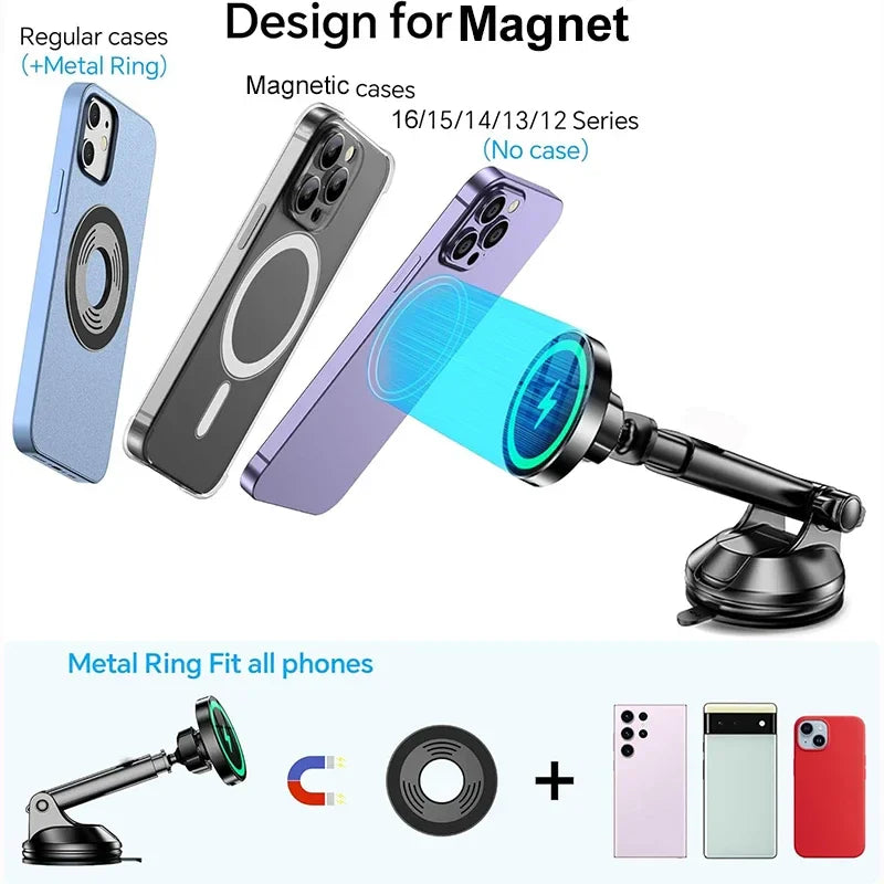 UYUXIO 15W Magnetic Wireless Car Phone Charger