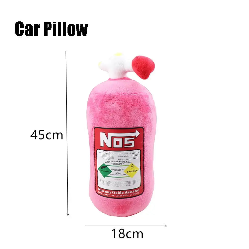 New Car Neck Pillow Car Headrest for Driver Front Passenger Seat NOS Bottle Pillow Car Decor Headrest Cushion Plush Pillow