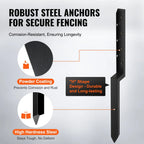 Heavy Duty Steel Fence Post Anchor Kit 4 Pack 2 X 2 Inches