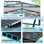 Metal Carport Garage for Two Cars 20x20FT Portable Shelter