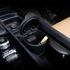 Black Plastic Car LED Ashtray 7x7x10cm