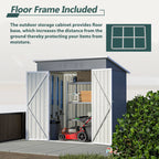 6 X 4 FT Metal Outdoor Storage Shed for Garden Use