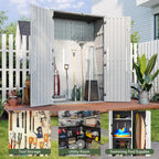 Waterproof Outdoor Storage Shed 64 Cu Ft for Garage Garden
