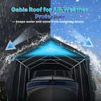 Metal Portable Garage Carport 10x15 ft for Motorcycle and Boat