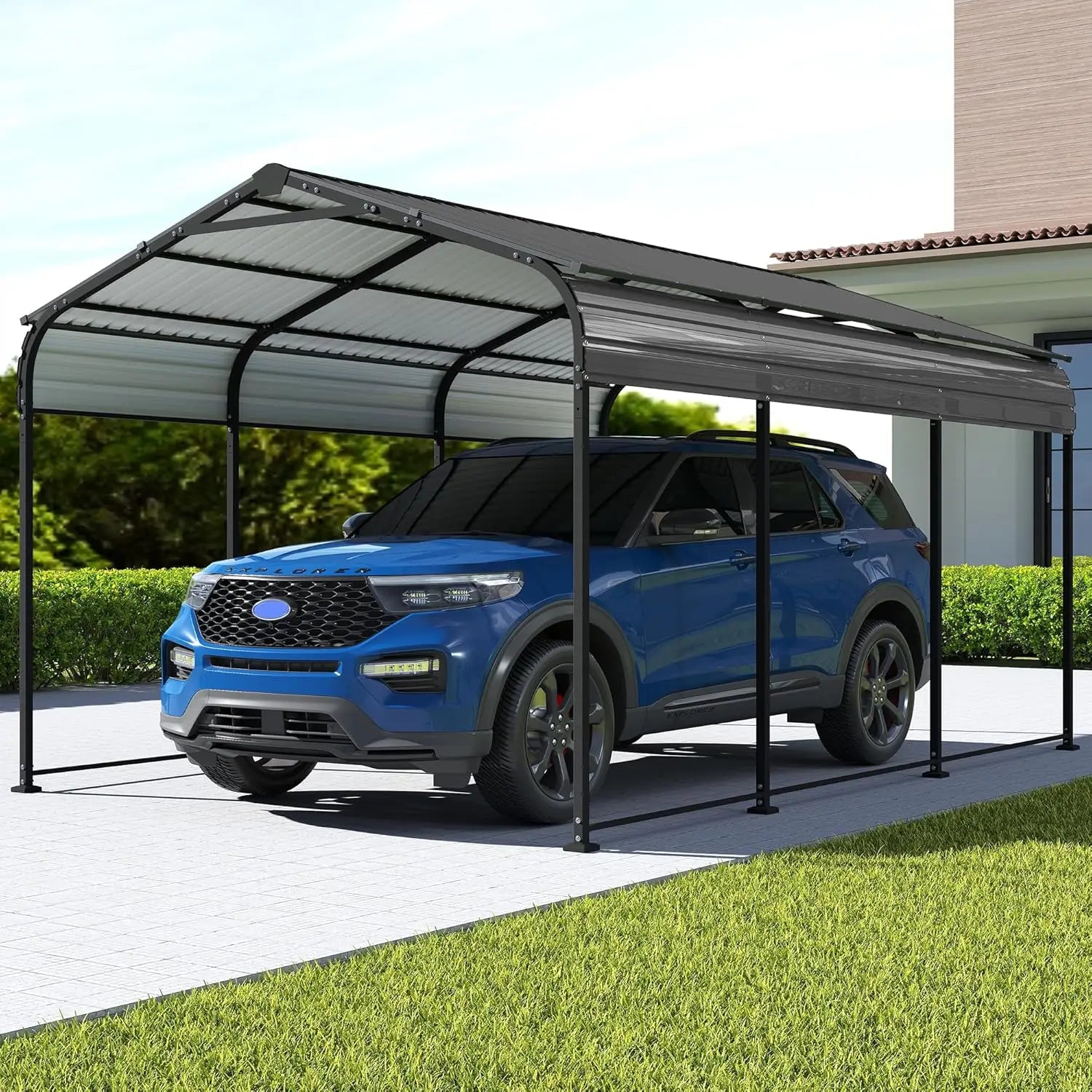 Metal Carport 10x15FT with Galvanised Steel Roof