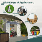 6 X 4 FT Metal Outdoor Storage Shed for Garden Use